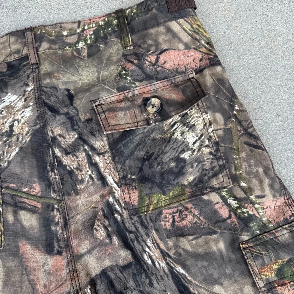 Rustic Ridge Mens Mossy Oak‎ Camo Cargo Pants Ripstop Hunting Tactical Size M